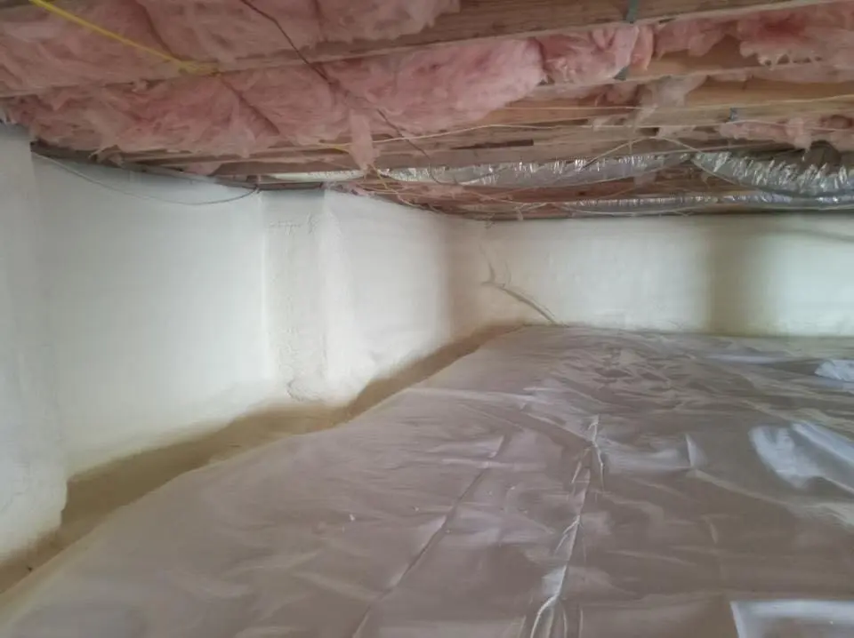 Crawl space encapsulation with closed-cell spray foam for Roof Maintenance in Plymouth